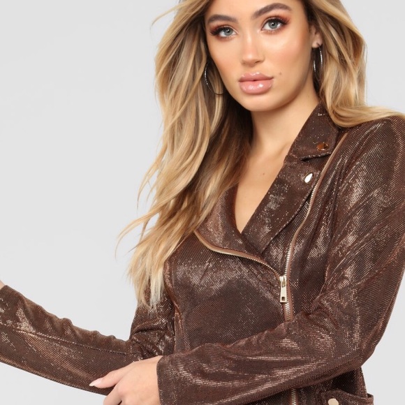 METALLIC NIGHTS MOTTO JACKET - Picture 2 of 5